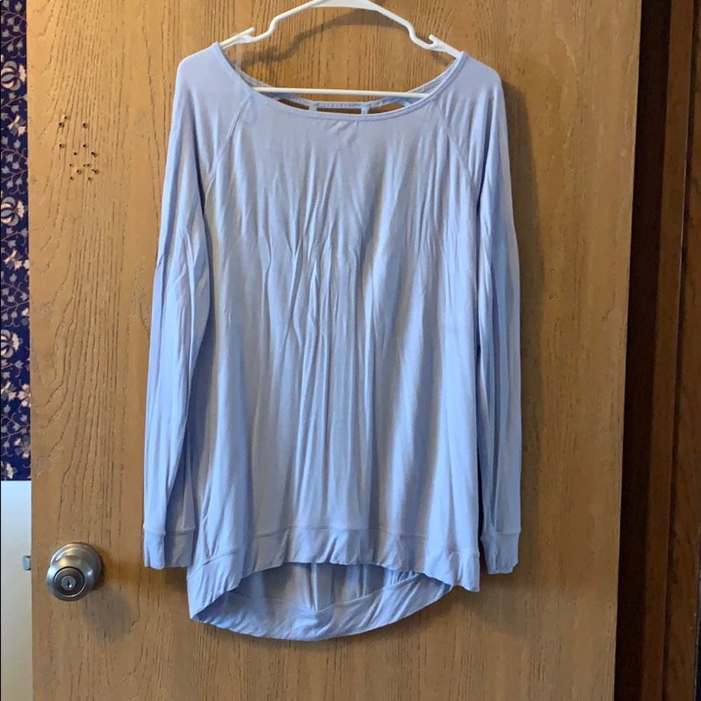 Blue GAIAM brand long-sleeve athletic top